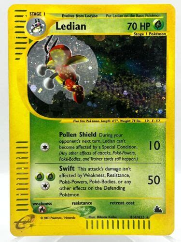 Ledian H14 H32 Skyridge Holo Rare WotC ESeries Vintage Pokemon Card EBay