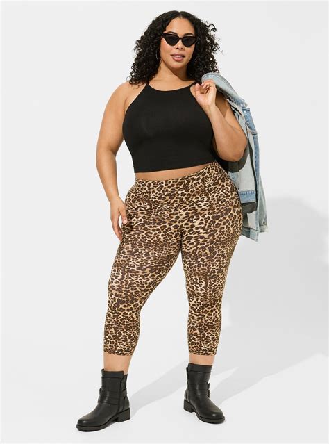 Plus Size Betsey Johnson Leopard Capri Legging Torrid