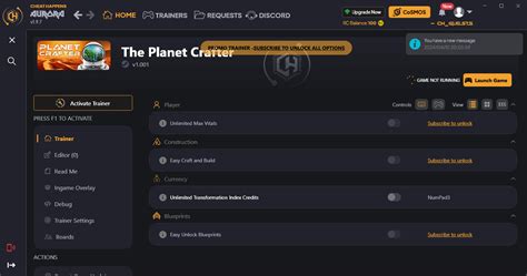 The Planet Crafter Trainer 4 V1 001 Cheat Happens GAME TRAINER