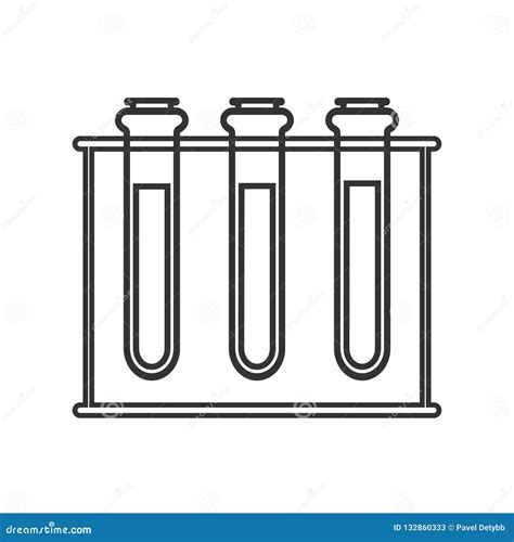 Test Tube Icon Vector Illustration Flat Design Stock Illustration