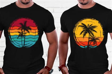 Summer Beach Retro Vintage Sunset Graphic By T Shirt Design Bundle