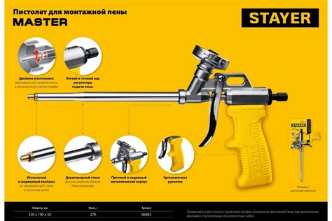 Пистолет для монтажной пены Stayer 06863_z02 - выгодная цена, отзывы ...
