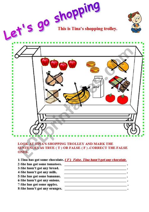 Lets Go Shopping ESL Worksheet By Nilce