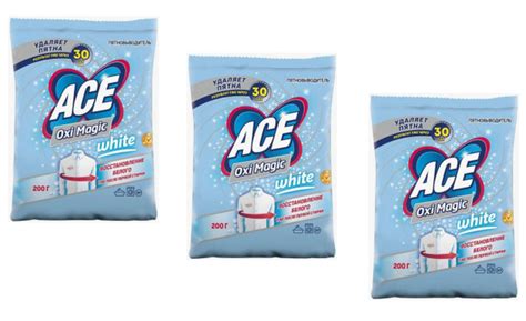 ACE Пятновыводитель Oxi Magic White Био для белого белья, 3 упаковки по ...