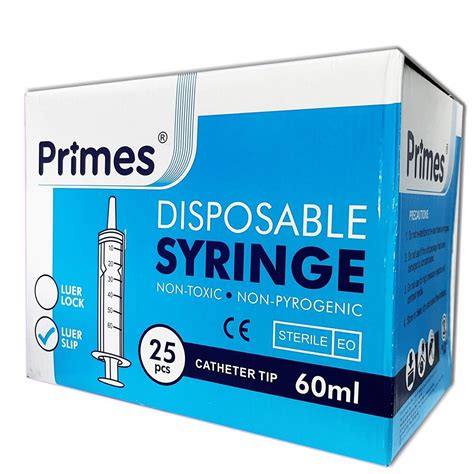 Primes Full Box Luer Slip Disposable Sterilized Syringe Ml Ml