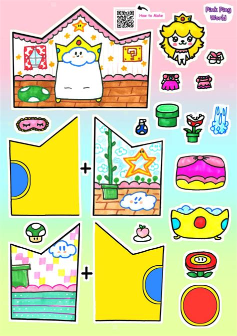 Princess Peach Crumpet House Toca Boca Paperdiy Templates Supermario