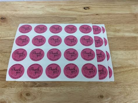 Handmade With Love Thank You Stickers Especially For You Etsy