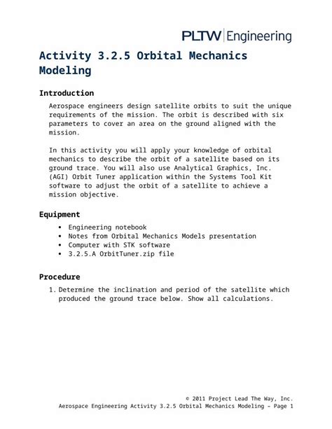 Docx Activity Orbital Mechanics Modeling Web Viewactivity