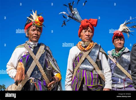 Myanmar (Burma), Chin State, Mindat, local festival with traditional ...