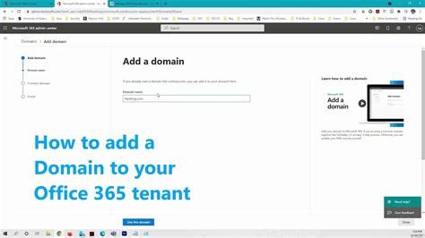 How To Add A Domain To Office 365 Tenant YouTube