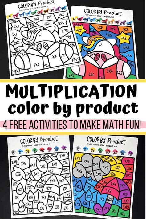 Multiplication Coloring Worksheets Thanksgiving