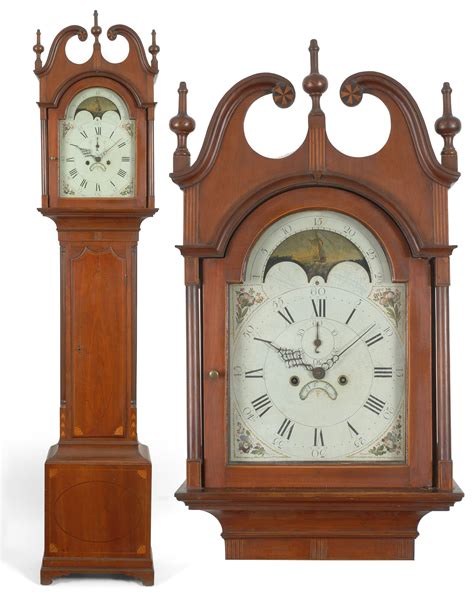 A Rare And Important Federal Tall Case Clock The Case Labeled By John