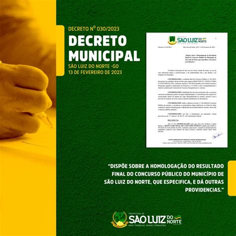 Decreto Nº 0302023 Prefeitura De São Luiz Do Norte