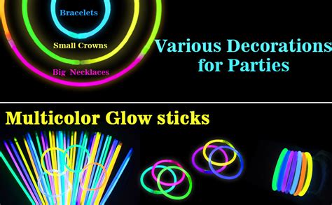 Mua 8 200 Glow Sticks Party Pack Neo Glowsticks Bulk With Connectors