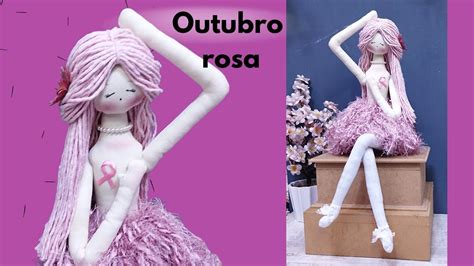 Outubro rosa boneca de pano outubro rosa essa é Matilde YouTube