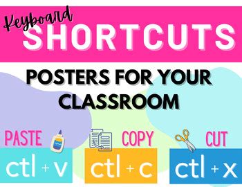 Keyboard Shortcuts Posters by Creating Schmitt | TPT