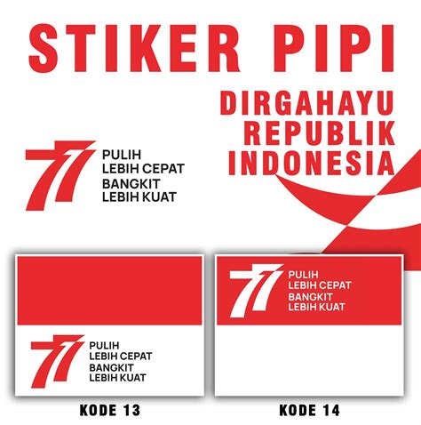 Isi 20 Pcs Stiker Sticker Pipi Merah Putih Stiker Sticker Pipi