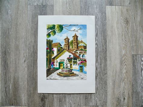 Original Taxco Mexico Watercolor Painting Signed Max Etsy