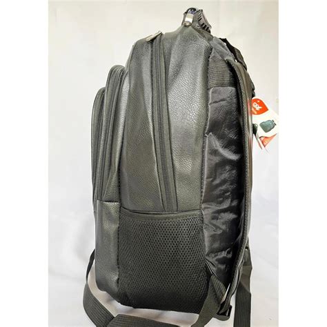 Mochila Masculina Sintético Com 6 Bolsos Cabo De Aço Reforçada Espaço Para Notebook Preto