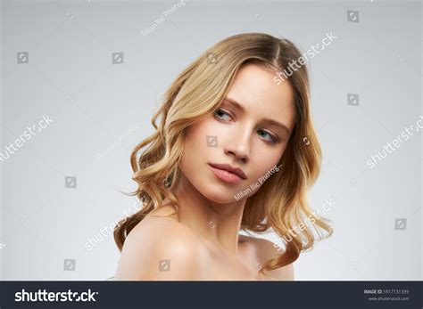 Cute Blonde Without Makeup Clear Curly Stock Photo 1917131339 Shutterstock