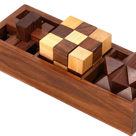 Artncraft In One Wooden Puzzle Games Set D Puzzles For Teens And