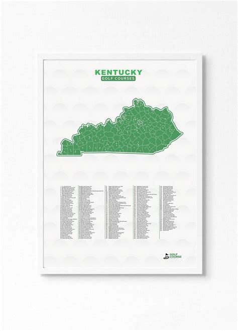 Perfect Kentucky Golf Course Map Gift For Fans - Golf Course Prints