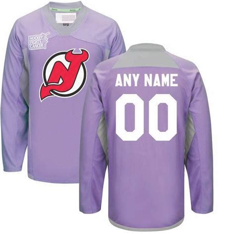 2019 Custom New Jersey Devils Jerseys 2016 Hockey Fights Cancer ...