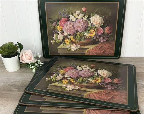 Vintage Pimpernel Cork Back Placemats Set Of Signed G Hildebrandt