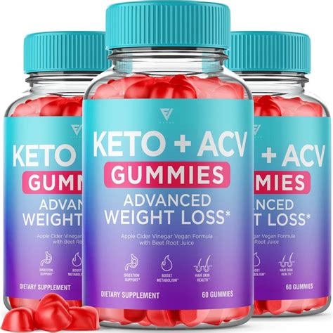 3 Pack Keto Acv Gummies Advanced Support Women Men Acv