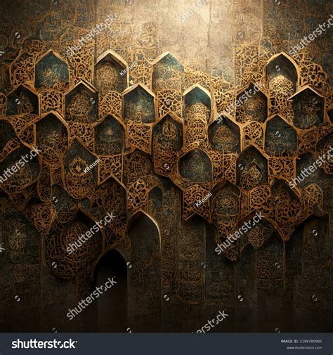 Islam Inspired Concept Art Muslim Religious Stock Illustration ...