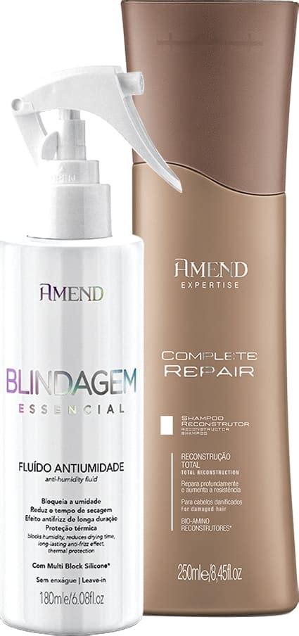 Kit Amend Complete Repair Shampoo E Flu Do Antiumidade Produtos