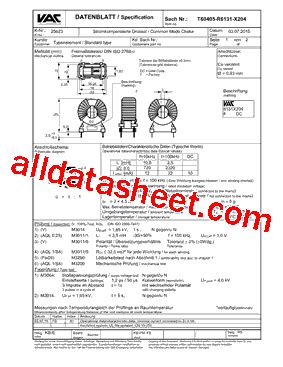 T R X Datasheet Pdf Vacuumschmelze Gmbh Co Kg