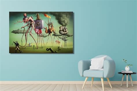 salvador dali wall decor salvador dali print  canvas  etsy