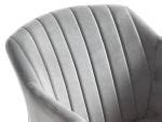 Dining Chair Adslev Grey Velvet Natural