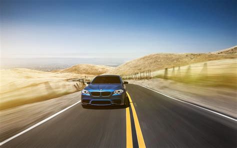 BMW, Road, Car, BMW M5, Saloon Cars, Blue Cars Wallpapers HD / Desktop and Mobile Backgrounds