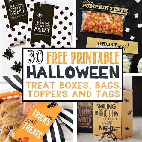 30 Free Printable Halloween Treat Boxes Bags Toppers And Tags