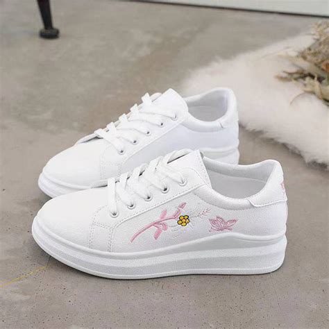 New Korean Fashion Rubber White Shoes For Women Sneakers Shopee