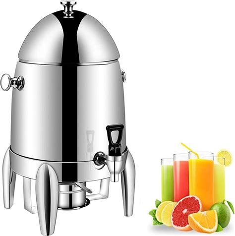 Gallon Commercial Coffee Chafer Urn Stainless Steel Hot Beverage Dispenser With Lid Spigot