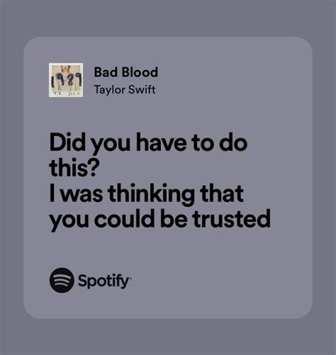 taylor swift lyrics | Taylor swift lyrics, Taylor swift bad blood ...