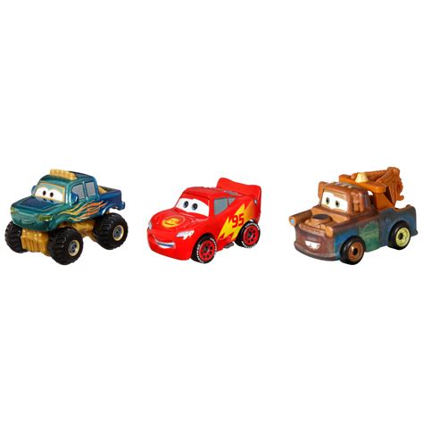 Disney Pixar Cars Toys Mini Racers 3 Pack Metal Toy Cars