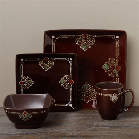 Tabletops Unlimited Marakesh 16-piece Square Dinnerware Set ...