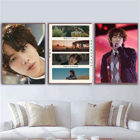 BTS Jin Poster, Digital Download, Aesthetic Decor, BTS Wall Art, Jin ...