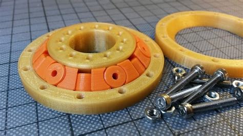 3d Printed Slew Bearing Conic With Spacers Parametric Design With