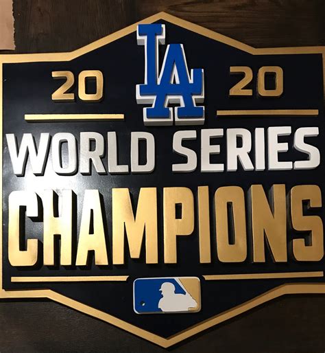 Los Angeles Dodgers World Series Champions Sign Etsy