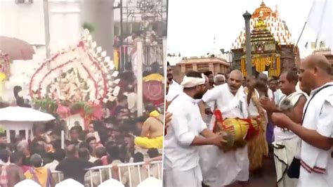 Agency News Devotees Gather In Puri To Witness Snana Yatra Of Lord