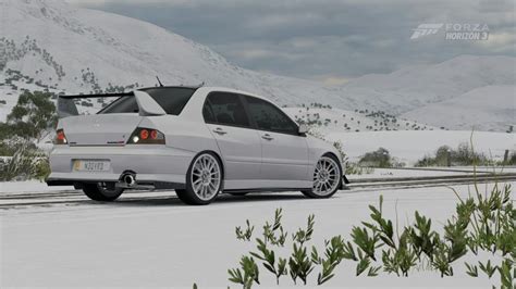 Mitsubishi Evo VIII MR Forza Horizon 3 Blizzard Mountain Snow