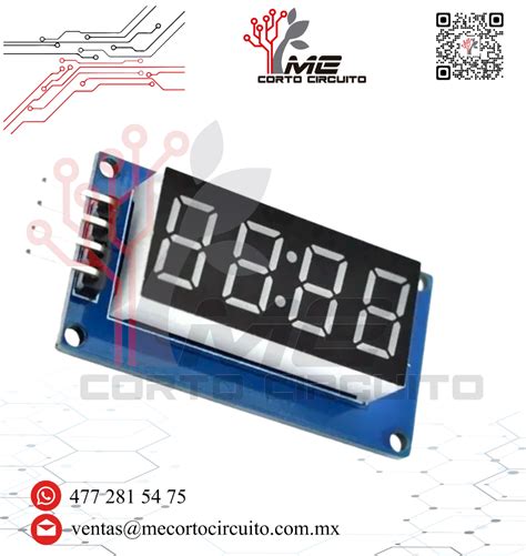 MÓdulo Display 7 Segmentos 4 Digitos Mt1637 Corto Circuito