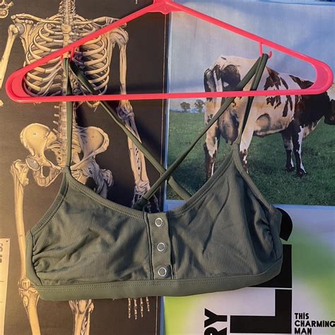 Dark Green Bikini Top Fits Like A Small Only Worn Depop
