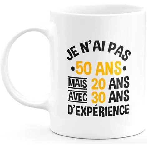 Anniversaire 50 Ans Rigolo Drôle Tasse Cadeau Homme Femme Humour