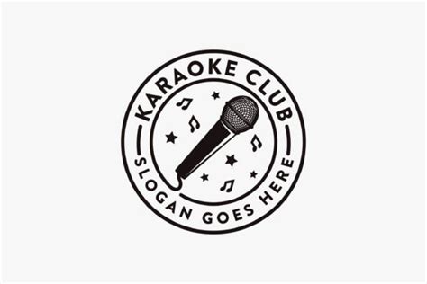 Badge Microphone Logo Karaoke Logo Graphic By Domhouze · Creative Fabrica